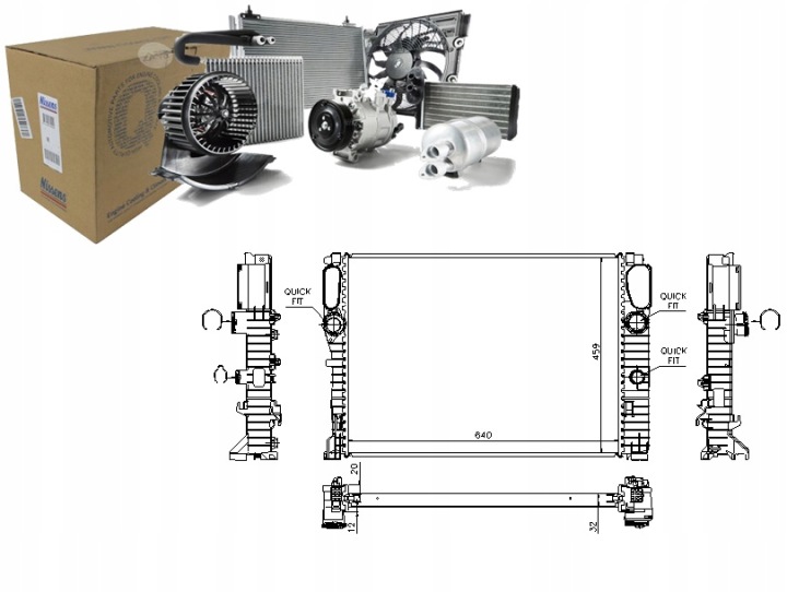 RADIATEUR MERCEDES E W-211 02- E200 KO NIS 62797A