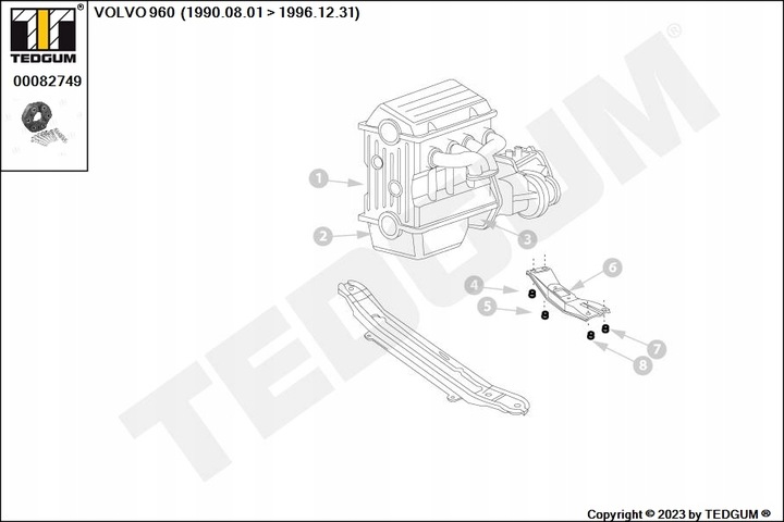 MUÑÓN ELAST.WALU BMW 1,3,5,7 94-05 TEDGUM 00082749 POLACZENIE, EJE 