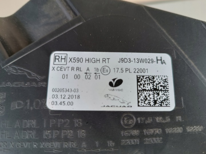 JAGUAR I-PACE X590 PHARE DROITE AVANT AVANT J9D3-13W029-HA