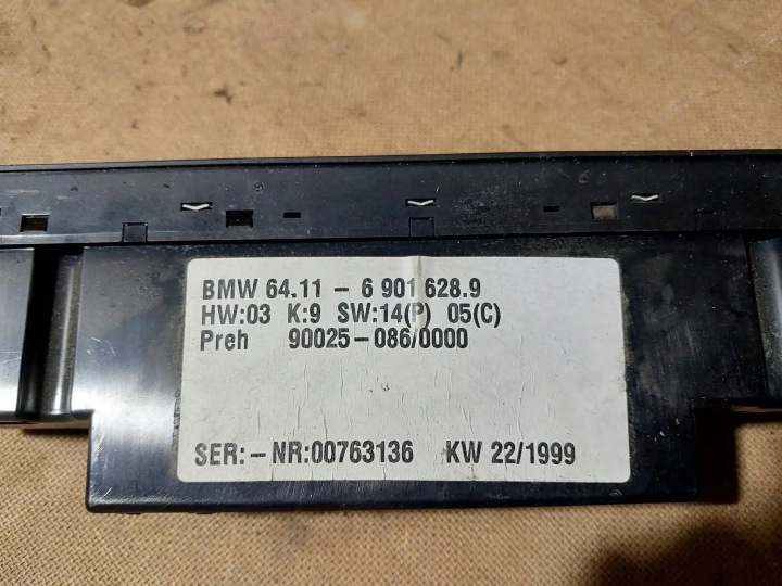 PANNEAU CLIMATISATION CONDUIT D'AIR BMW E39 69016289 6901628 641169016289