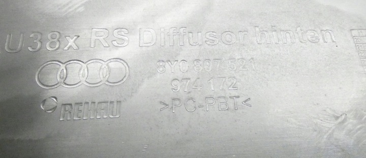 AUDI A3 RS3 8Y0807521 2020- SPOILER DIFFUSEUR DOUBLURE PARE-CHOCS ARRIÈRE