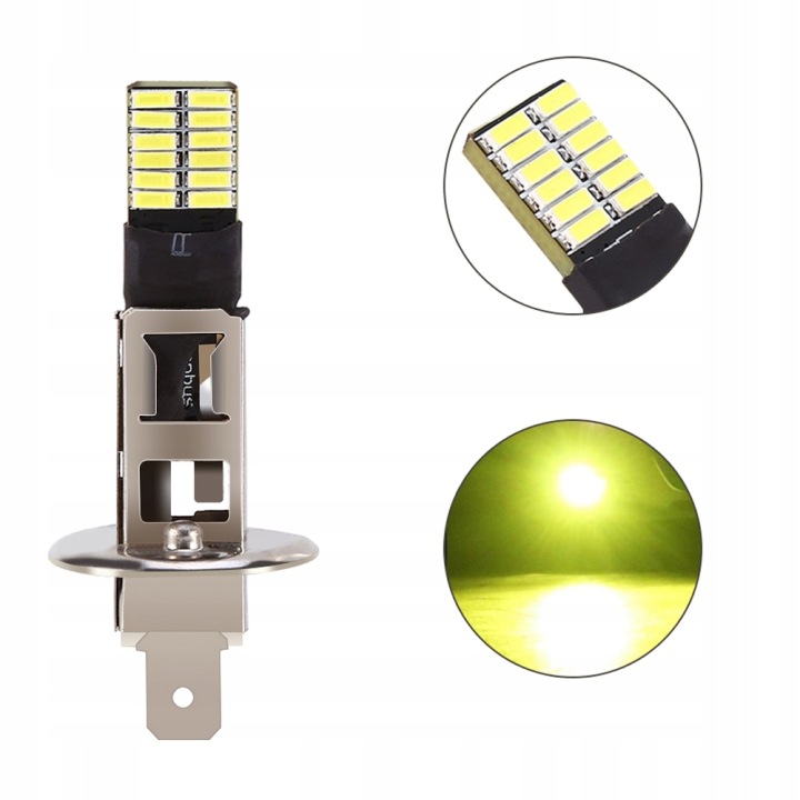 1 X 24-SMD H1 6500K BLANCHE DIODE LED ZAMIENNA AMPOULE VERS FEUX BI