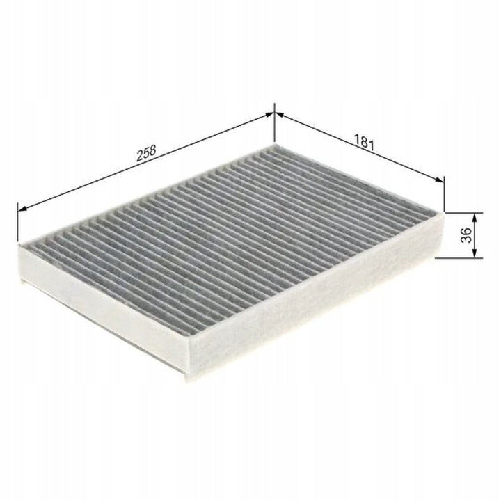 FILTR, VENTILACIÓN PRZESTRZENI PASAZERSKIEJ BOSCH 1 987 435 573 