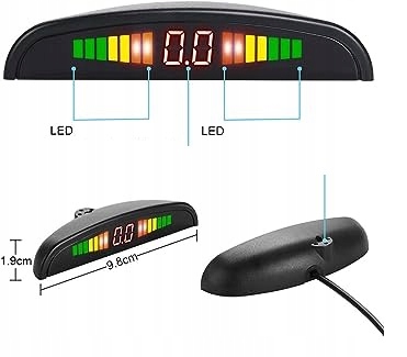 4 SENSORS PARKING REAR VIEW LED LCD FRONT REAR 