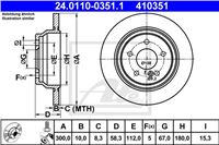 ATE DISQUE DE FREIN ARRIÈRE 300X10 P MERCEDES SL R230 01- photo 1 - milautoparts-fr.ukrlive.com