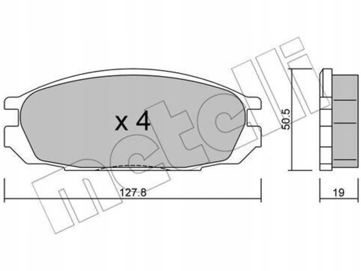 ZAPATAS PARTE TRASERA METELLI 22-0409-0 