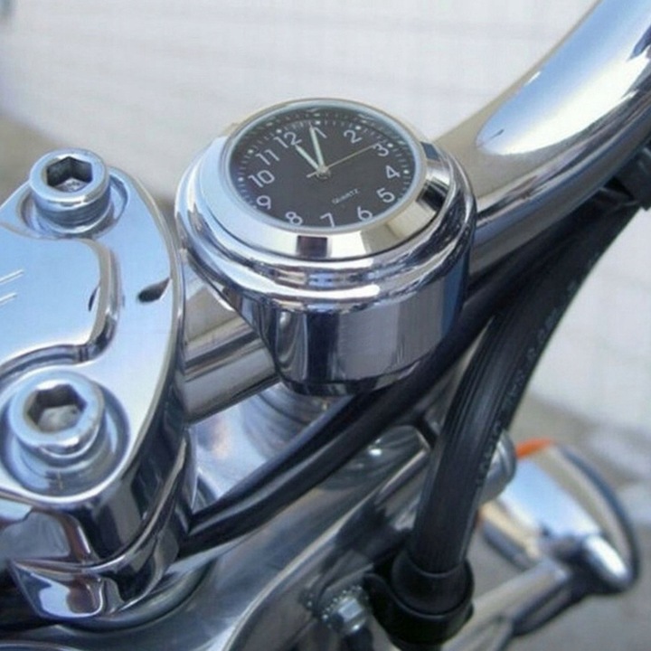 CLOCK FOR MOTORCYCLE CLOCK ON STEERING WHEEL BLACK 