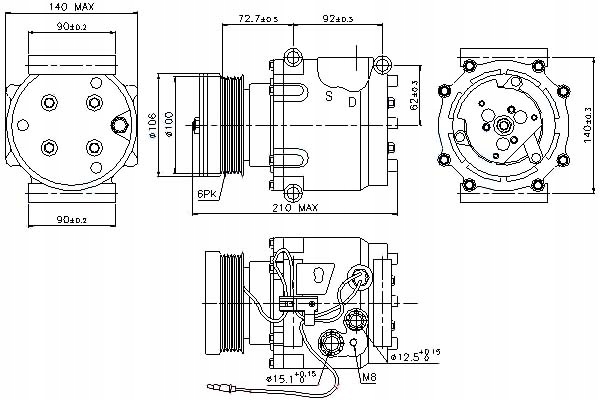 COMPRESSEUR DE CLIMATISATION NISSENS 89066 SAAB 9-3 02-
