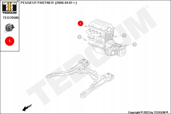 COUSSIN MOTEUR DROITE CITROEN PEUGEOT BERLINGO C4 C4 PICASSO DS4