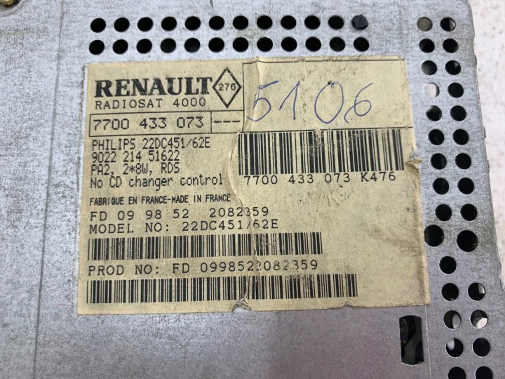RADIO RENAULT CLIO II 7700433073
