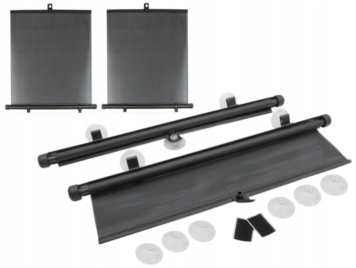 RIDEAUX AUTOMOBILE 2X45 CM ZALUZJE ANTI-SOLAIRE PRZYSSAWKI CARCOMMERCE