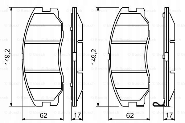 DISCOS ZAPATAS PARTE DELANTERA BOSCH CHEVROLET CAPTIVA 