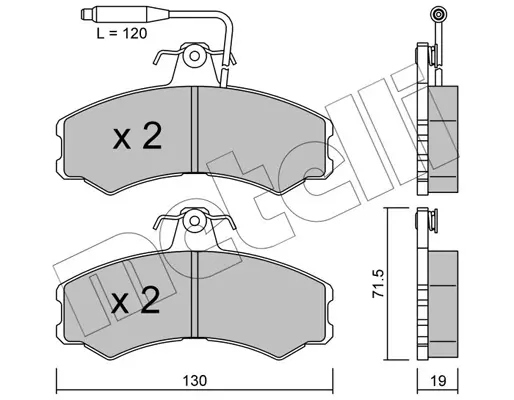 METELLI ZAPATAS DE FRENADO 22-0031-0 