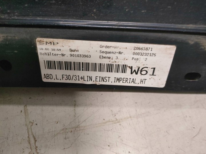 BMW F30 MOULURE SEUIL GAUCHE A89 IMPERIALBLAU