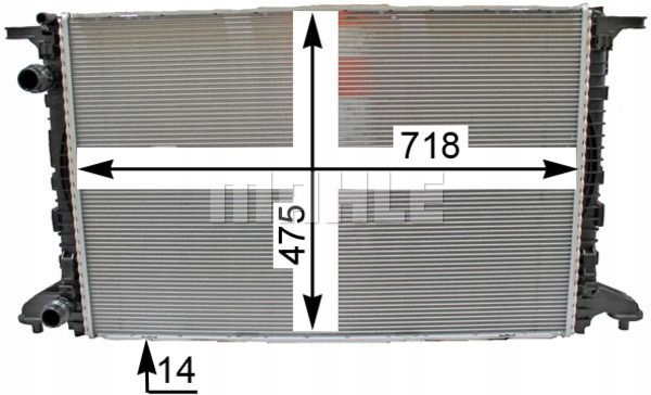 MAHLE CR 2176 000P CHLODNICA, SISTEMA DE REFRIGERACIÓN DEL MOTOR 