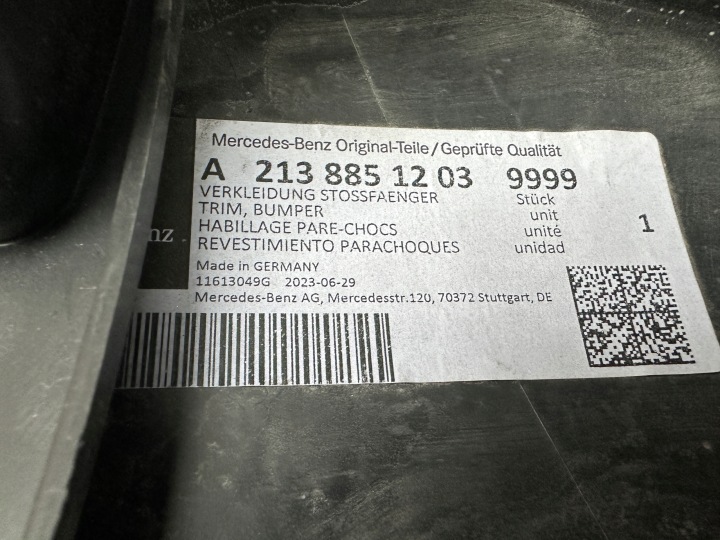 PARE-CHOCS AVANT MERCEDES W213 E-KLASA LIFT AVANTGARDE A2138851203
