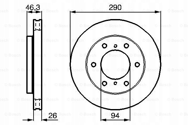 DISQUE DE FREIN BOSCH 0986478990 4615A061 AVANT