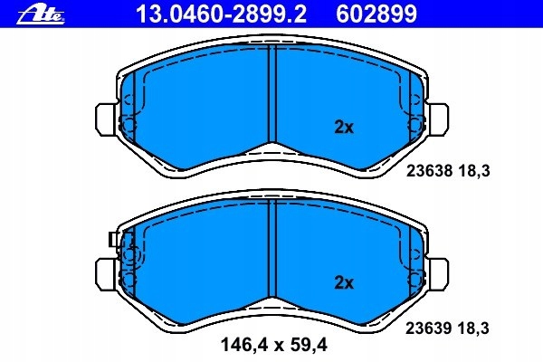 PADS FRONT CHRYSLER VOYAGER 00-, JEEP CHEROKEE 