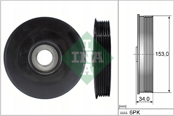 INA 544 0079 10 RUEDA POLEA DE EJE CIGÜEÑAL 