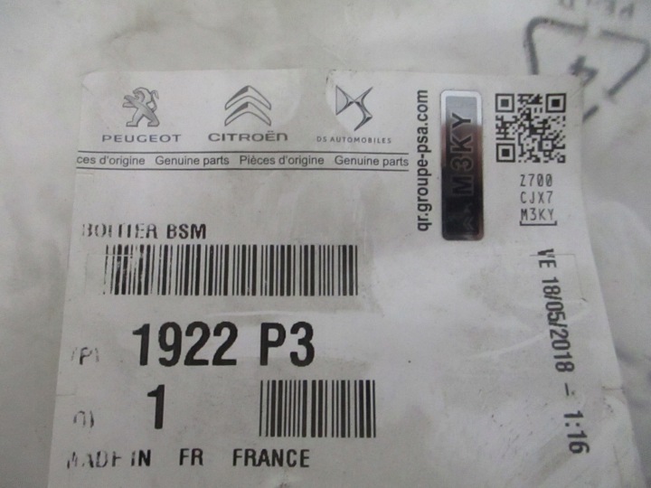 PEUGEOT 407 SUPPORT ORDINATEUR NEUF 9644855880