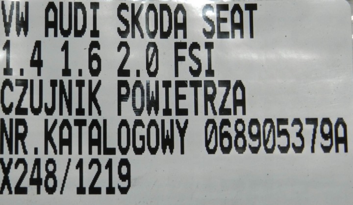 CAPTEUR AIR 068905379A AUDI A3 GOLF V SKODA