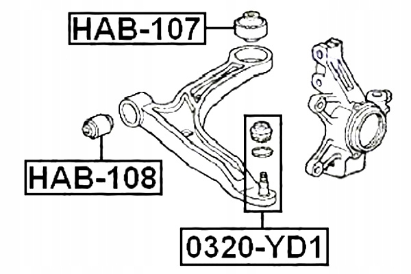 FEBEST 0320-YD1 JOINT FIXATION PROWADZACY
