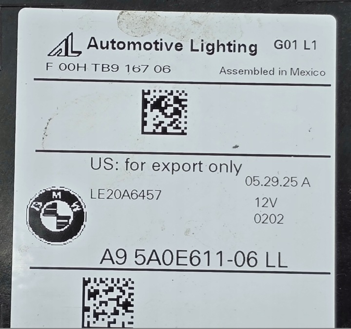 BMW X3 G01 X4 G02 LASER PROJECTEUR GAUCHE PHARE GAUCHE AVANT 5A0E611 PARFAIT