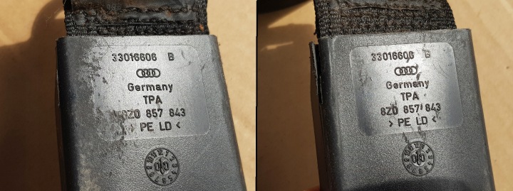 ENSEMBLE COURROIES ARRIÈRE GAUCHE DROIT AUDI A2 99-05 FONCTIONNELLES NOIR SOUL