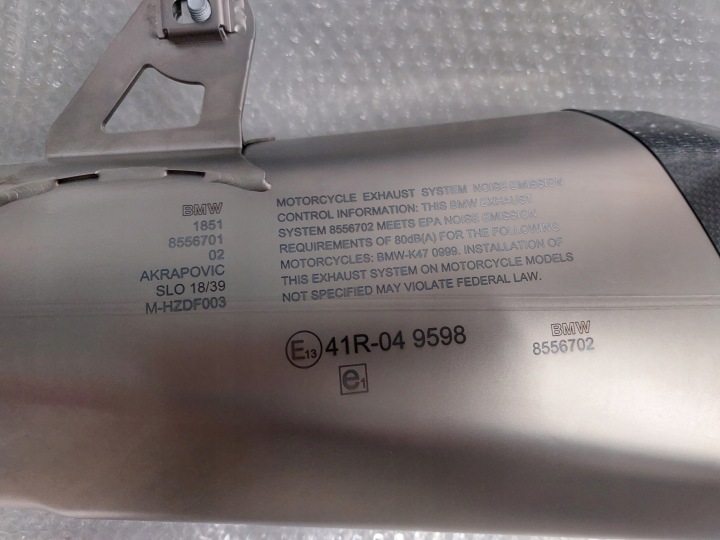 BMW S1000R K47 S1000RR K46 S1000XR K49 ÉCHAPPEMENT SILENCIEUX AKRAPOVIC