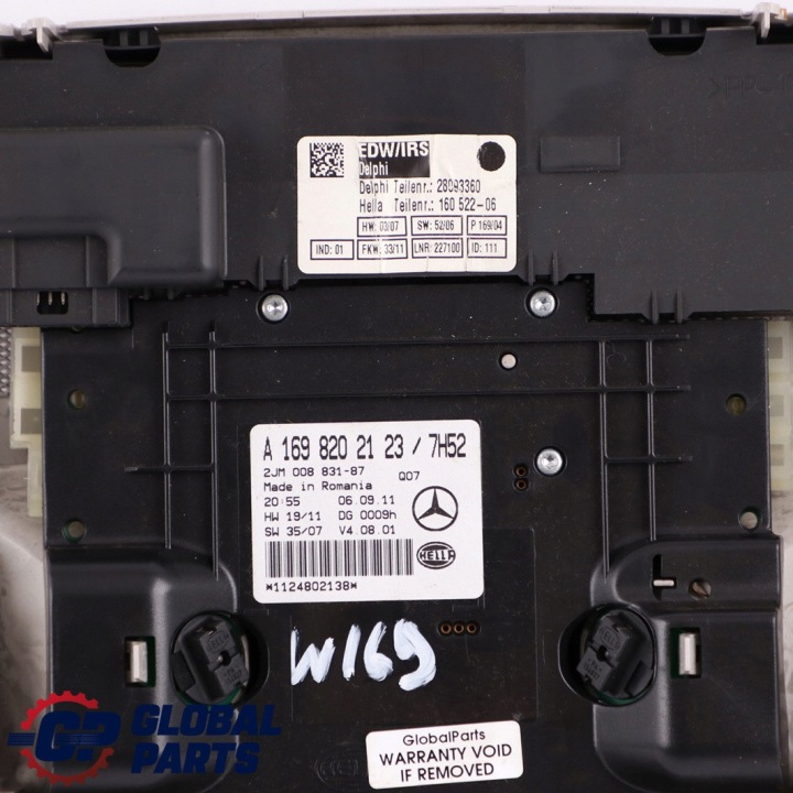 MERCEDES W169 W245 AMPOULE PLAFONNIERS A1698202123