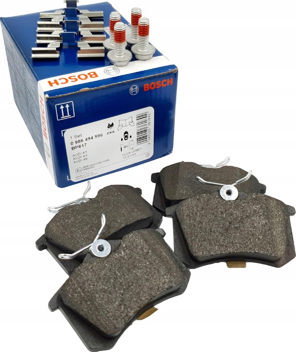 BOSCH 0 986 494 596 SET PADS HAMULCOWYCH, NOT AVAILABLE 3 BOLTS 