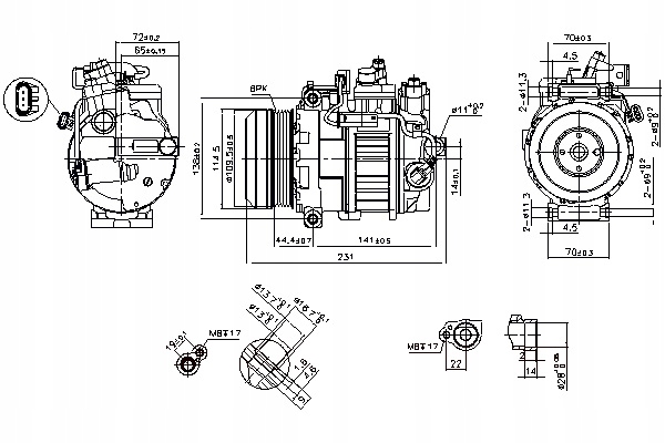 COMPRESOR DE ACONDICIONADOR MERCEDES C C204 C T-MODEL S204 C W204 E A207 E 