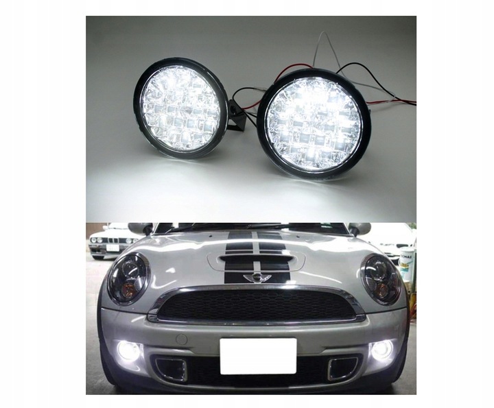 2 PIECES 12V 18LED ROUND AUTOMOTIVE LIGHT LED FOR DRIVER DAYTIME DRL 