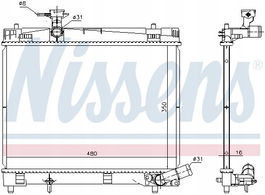 RADUADOR DEL MOTOR TOYOTA VERSO 1.33 11- NISSENS NIS646868 