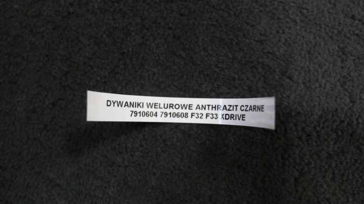 BMW F32 F33 TAPIS DE SOL VELOURS ORIGINE ENSEMBLE ANTHRAZIT 7910604 7910608