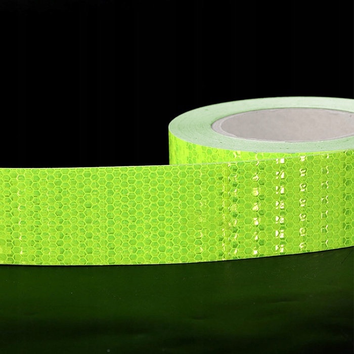 4× BANDE RÉFLÉCHISSANTE AUTOADHÉSIF AVERTISSEMENT 10 M X 5 CM VERTE FLUO GALET