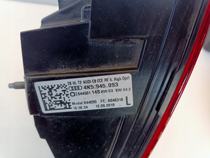 AUDI A6 C8 4K BERLINE PHARE ARRIÈRE GAUCHE 4K5945093