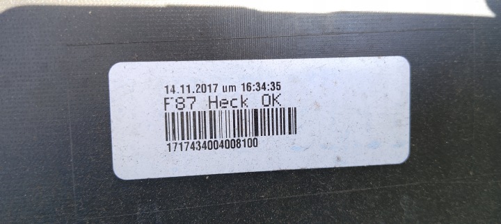 PARE-CHOCS ARRIÈRE ARRIÈRE BMW M2 F87 M-POWER COUPÉ 16-21ROK 8062184 51128062184