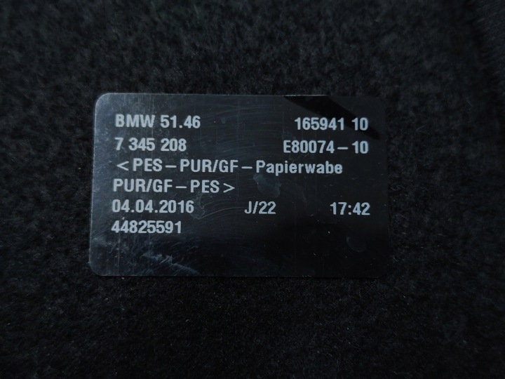 BMW 4 F36 GRAN COUPÉ ÉTAGÈRE ARRIÈRE COUVERCLES DE COFFRE ORIGINAL