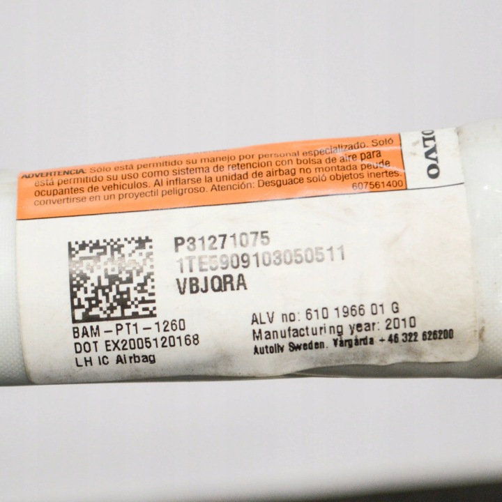 VOLVO C30 2010 GAUCHE CÔTÉ RIDEAU AIRBAG