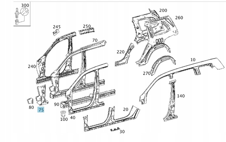 ELEMENTAS STULPELIO MERCEDES-BENZ GLS W 166 nuotrauka 1