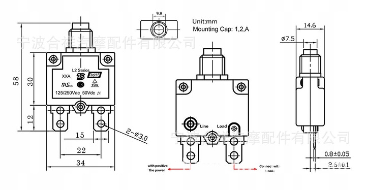 Overload Protector Can Reset Circuit Breaker DC50V