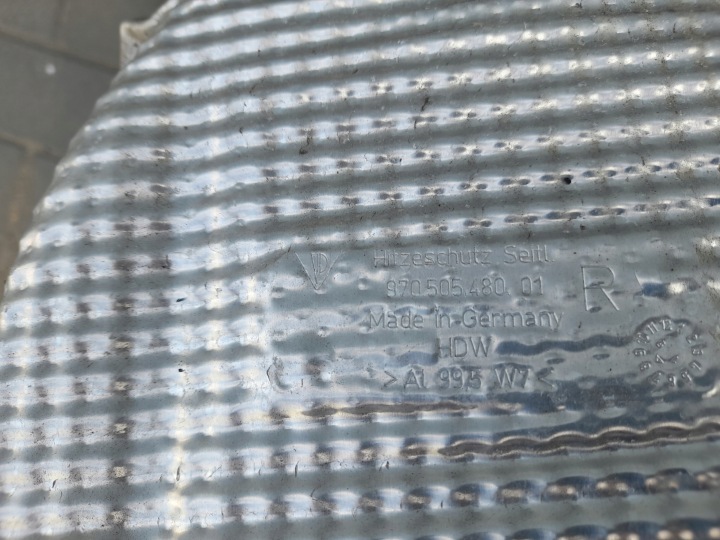 PORSCHE PANAMERA 970 13-16 GLISSIÈRE PROTECTION THERMIQUE GAUCHE DROIT ARRIÈRE USA