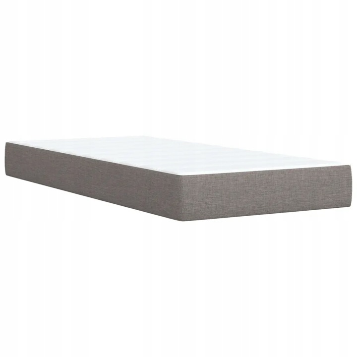 VIDAXL PALIER KONTYNENTALNE AVEC MATERACEM, TAUPE, TISSU 80X200 CM