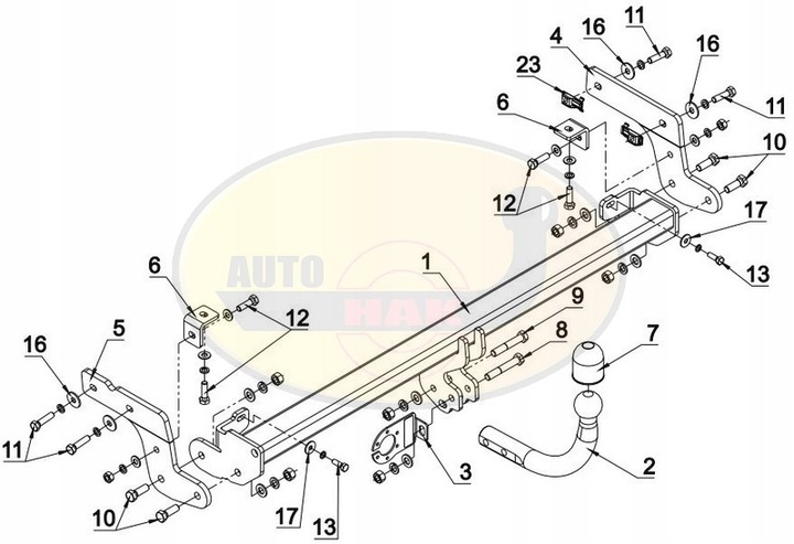 BARRA DE REMOLQUE GANCHO DE REMOLQUE + MÓDULO PEUGEOT 301 2012- 