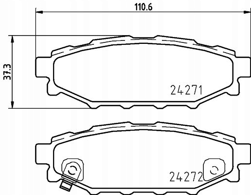 ZAPATAS DE FRENADO PARTE TRASERA 8DB 355 012-261 HELLA SUBARU 