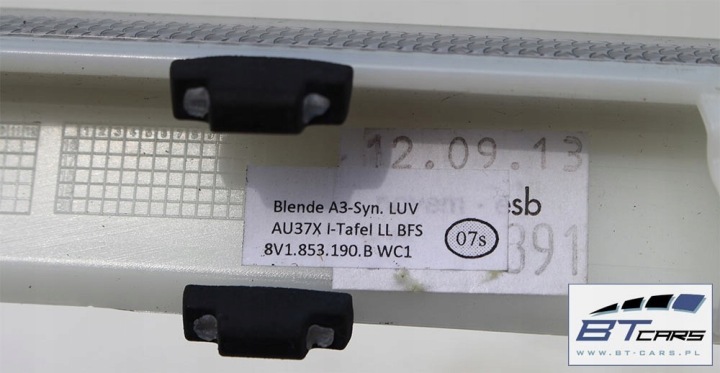 AUDI A3 BAGUETTES DÉCORATIF ENSEMBLE MOULURES MOULURE 8V 8V1853191B 8V1853189B 8V185