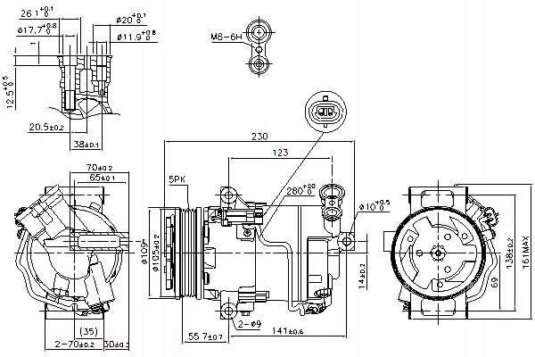 612 813_B COMPRESSEUR VERS KLIMAT.ASTRA H 04-