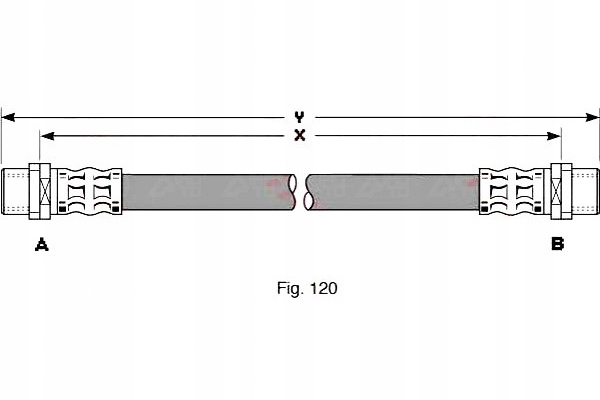 FIL DE FREIN FLEXIBLE AUDI A4 QUATTRO 95-01 T