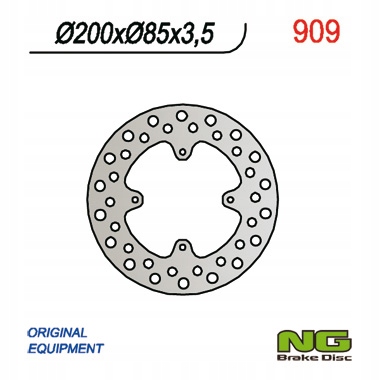 NG DISCO DE FRENADO PARTE TRASERA SUZUKI RM 85 '05-'20(6X6,5MM) (200X85X3,5) 